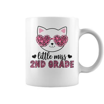 Little Miss 2Nd Grade Back To School Cat Kitty Pink Leopard Coffee Mug - Seseable