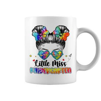 Little Miss Kindergarten Messy Bun Girl Back To School Coffee Mug - Seseable