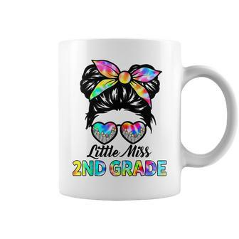 Little Miss Second 2Nd Grade Girls Messy Bun Back To School Coffee Mug - Seseable