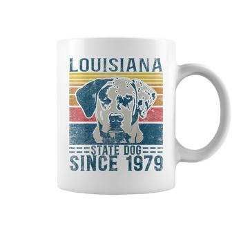 Louisiana Catahoula Leopard Dog Us State Dog Fan Lover Retro Coffee Mug | Mazezy