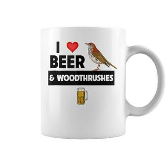 I Love Beer And Wood Thrushes Washington DC State Bird Coffee Mug | Mazezy