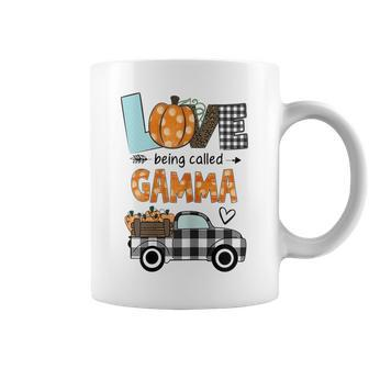 Love Being Called Gamma Pumpkins Truck Fall Halloween Coffee Mug | Mazezy