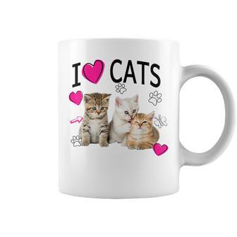 I Love Cats Cat Lover I Love Kittens Coffee Mug - Seseable