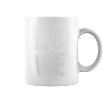 I Love Eagles Vintage Distressed Flying Bird Coffee Mug - Seseable