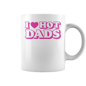 I Love Hot Dads Heart Bimbo Aesthetic Y2k Pink Coffee Mug - Seseable