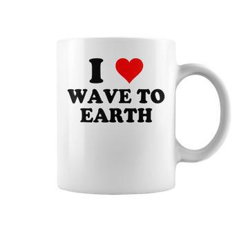 I Love Wave To Earth I Heart Wave To Earth Red Heart Coffee Mug | Mazezy