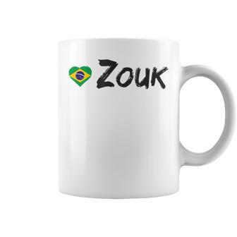 Love Zouk Brazilian Flag Heart Dancer Teacher Coffee Mug | Mazezy