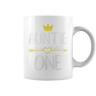 Matching Siblings Family Gift Auntie Of The Wild One Gift For Womens Coffee Mug | Mazezy