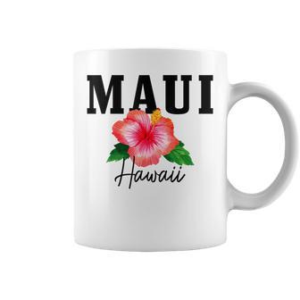 Maui Hawaii Floral Hibiscus Surf Surfer Vintage Hawaiian Coffee Mug - Monsterry AU