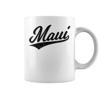 Maui Hawaii Lahaina Varsity Script Sports Jersey Style Coffee Mug - Seseable