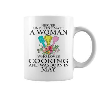 May Girl Never Underestimate A Woman Who Loves Cooking Coffee Mug | Mazezy