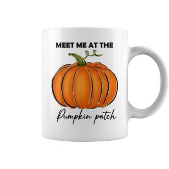 Meet Me At The Pumpkin Patch Cute Fall Halloween Women Halloween Coffee Mug | Mazezy