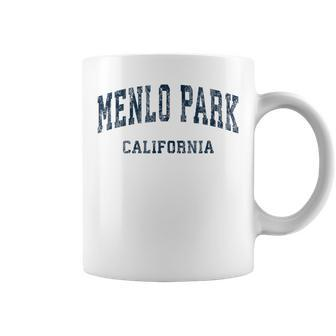 Menlo Park California Ca Vintage Varsity Sports Navy Coffee Mug | Mazezy