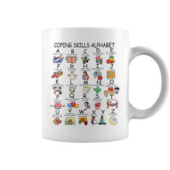 Mental Health Coping Skills Alphabet School Teacher Kids Gifts For Teacher Funny Gifts Coffee Mug | Mazezy