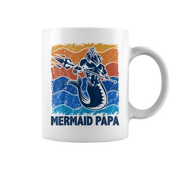 Mermaid Papa Merman Dad Of The Birthday Girls Coffee Mug | Mazezy
