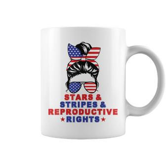 Messy Bun Stars Stripes & Reproductive Rights 4Th Of July Coffee Mug | Mazezy