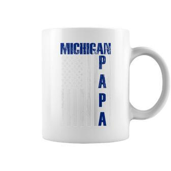 Michigan Proud Papa For Dad Grandpa - Father Day 2021 Coffee Mug | Mazezy