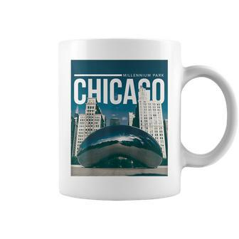 Millennium Park Chicago Illinois The Bean Aka Cloud Gate Coffee Mug | Mazezy