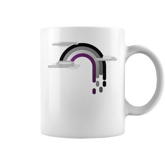 Minimalist Asexual Drip Rainbow Coffee Mug | Mazezy