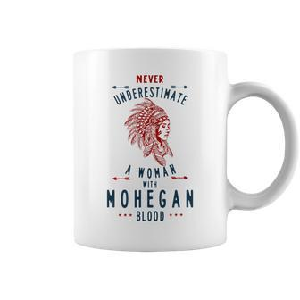 Mohegan Native American Indian Woman Never Underestimate Coffee Mug - Seseable