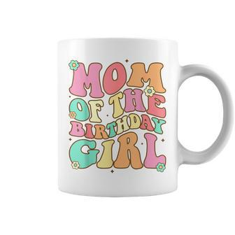 Mom The Birthday Girl Groovy Colorful Bday Birthday Girl Coffee Mug - Seseable