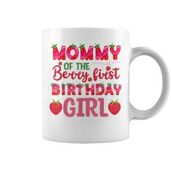 Mommy Of The Berry First Birthday Strawberry Girl Matching Coffee Mug | Mazezy