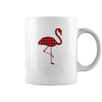 Mommymingo Buffalo Plaid Flamingo Matching Christmas Gift Coffee Mug | Mazezy