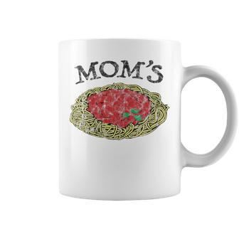 Moms Spaghetti Funny Italian Graphic Print Coffee Mug | Mazezy