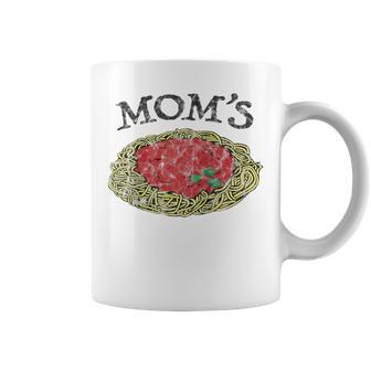 Moms Spaghetti Funny Italian Graphic Print Coffee Mug | Mazezy
