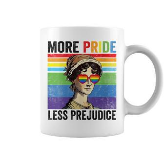 More Pride Less Prejudice Pride Month Gift For Womens Coffee Mug - Monsterry