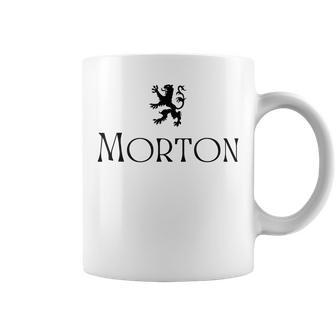 Morton Clan Scottish Family Name Scotland Heraldry Coffee Mug | Mazezy