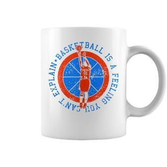 Motivational Basketball Player Quote Basketball Is A Feeling Coffee Mug | Mazezy