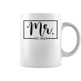 Mr Est 2023 Just Married Wedding Hubby Mr & Mrs Gifts Coffee Mug - Seseable