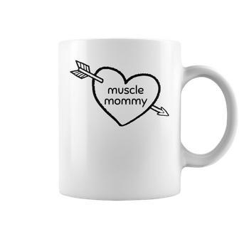 Muscle Mommy Gym Pump Cover Heart Weightlifting Coffee Mug | Mazezy