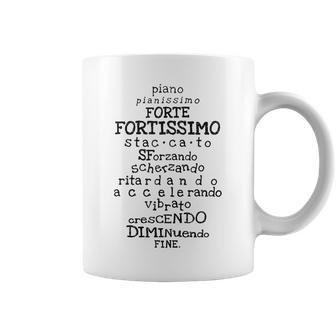 Music Teacher Italian Musical Terms Words List Coffee Mug | Mazezy
