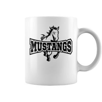 Mustangs Teacher Student School Sports Fan Team Spirit Coffee Mug - Seseable