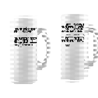 My Boat My Rules Sring Wheel And Anchor Coffee Mug | Mazezy