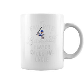 My Favorite Baseball Player Calls Me Uncle Baseball Gift Coffee Mug | Mazezy CA