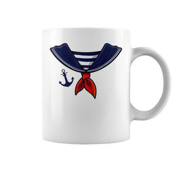 Nautical Sailor Anchor Retro Halloween Costume Captain Coffee Mug - Thegiftio UK