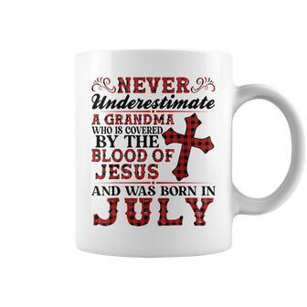 Never Underestimate A Grandma Was Born In July Birthday Gifts For Grandma Funny Gifts Coffee Mug | Mazezy