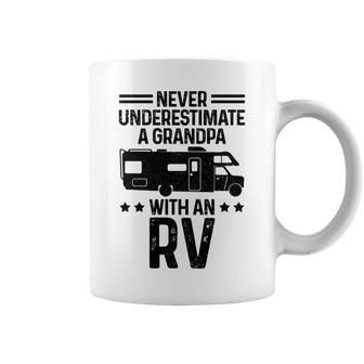 Never Underestimate A Grandpa With An Rv Motorhome Camper Coffee Mug - Seseable