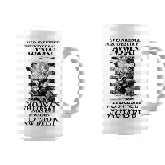 Never Underestimate A Woman Who Loves Cats Was Born November Coffee Mug | Mazezy