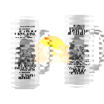 Never Underestimate An Old February Lady Who Loves Dogs Coffee Mug - Seseable