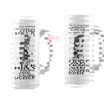 Never Underestimate An Old Lady Who Loves Horses December Gifts For Bird Lovers Funny Gifts Coffee Mug | Mazezy