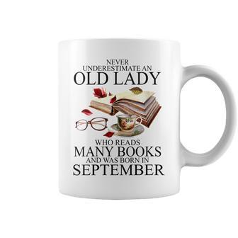 Never Underestimate An Old Lady Who Reads Many Books Gift For Womens Coffee Mug - Seseable
