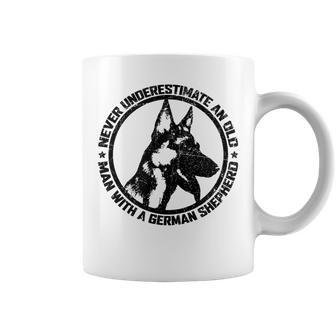 Never Underestimate An Old Man With A German Shepherd Coffee Mug - Seseable