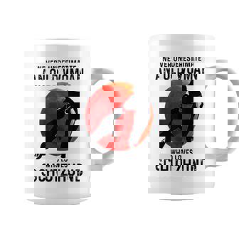 Never Underestimate An Old Woman Who Loves Schutzhund Old Woman Funny Gifts Coffee Mug | Mazezy