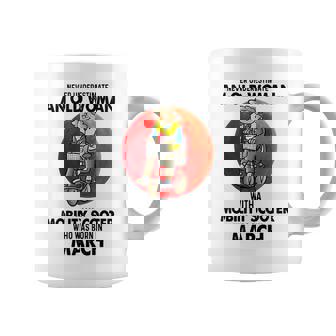 Never Underestimate An Old Woman With Mobility Scooter March Old Woman Funny Gifts Coffee Mug | Mazezy