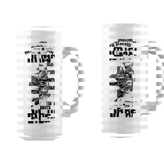 Never Underestimate Old Man Motocross Off Road Dirt Bike Coffee Mug | Seseable CA