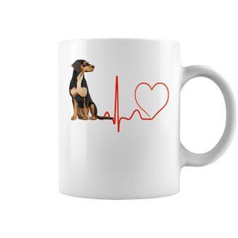 New Zealand Huntaway Dog Heartbeat Ekg Dogs Lover Coffee Mug | Mazezy